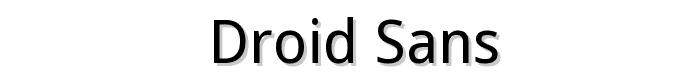 Droid Sans font